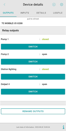 TC Mobile I/O Screen 2