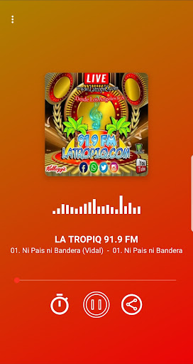 Android application LA TROPIQ 91.9 FM screenshort