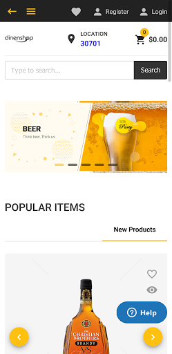 Android application DinenShop screenshort
