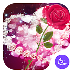Cover Image of Download Shine Red Heart Rose Love--APU  APK