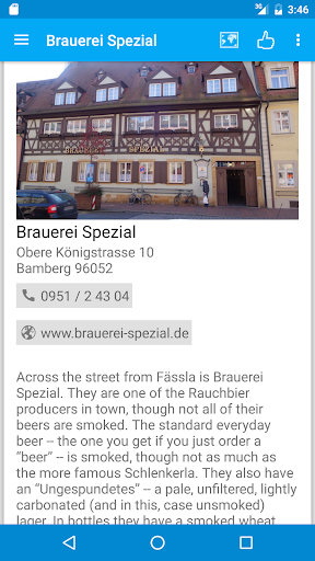 Screenshot of Bamberg Beer Guide