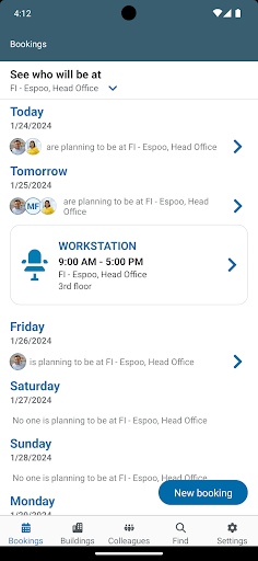 Android application EG Worksense screenshort