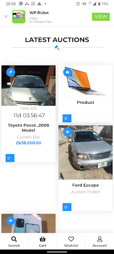 Android application Bidlot Auctions screenshort
