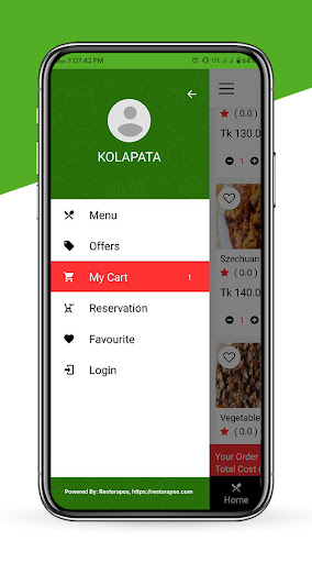Kolapata - Restaurant App Screen 2
