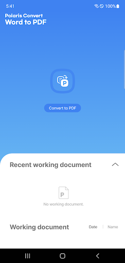 Screenshot of Polaris Convert Word to PDF