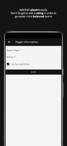 Simple Team Generator Screen 2