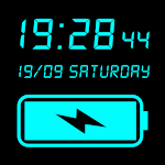 Cover Image of Download Digital Clock & Battery Charge  APK
