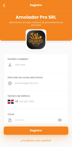 Android application Amolador Pro screenshort