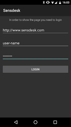 Android application SensDesk Mobile screenshort