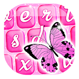 Pink Butterfly Emoji Keyboard icon