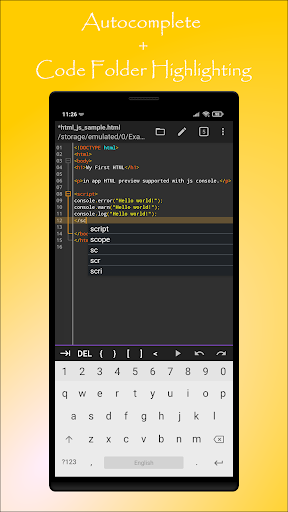 Android application ACE (All Code Editor) screenshort