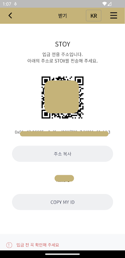 STOY - Blockchain Wallet Screen 3