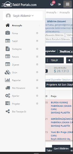 Teklif Portalı Screen 2
