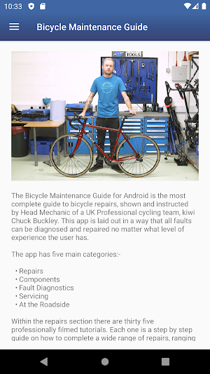 Bicycle Maintenance Guide for Android screenshot 0