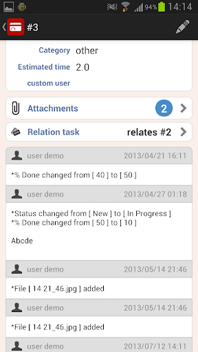 RedminePM - Redmine Client App Screen 3