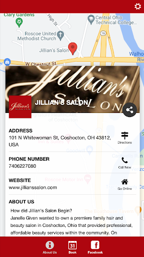 Android application Jillian's Salon screenshort