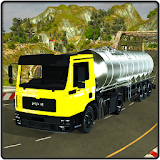 Oil Tanker Cargo Truck Driving icon