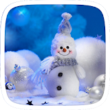 Cute Blue Snowman Theme icon