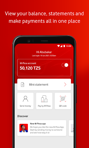 Android application M-Pesa Tanzania screenshort