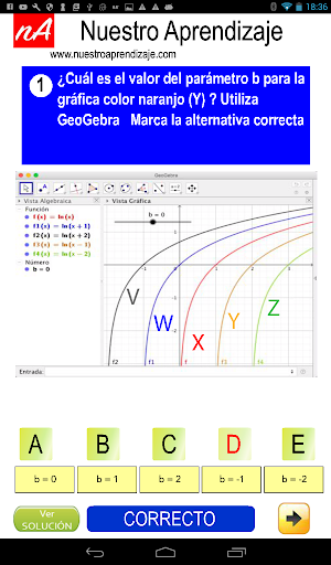 GeoGebra modificar parámetros Screen 2