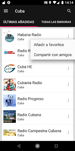 Radios de Cuba Screen 2