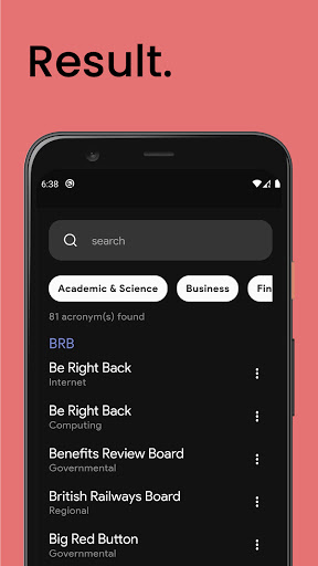 Acrofy - Acronym Finder Screen 2