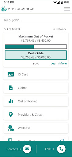 Android application MedMutual screenshort