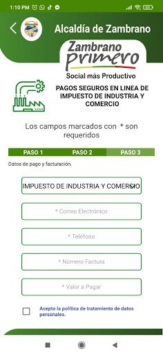 Android application Trami App Zambrano screenshort