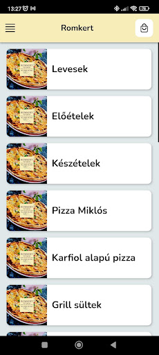 Android application Romkert Étterem screenshort