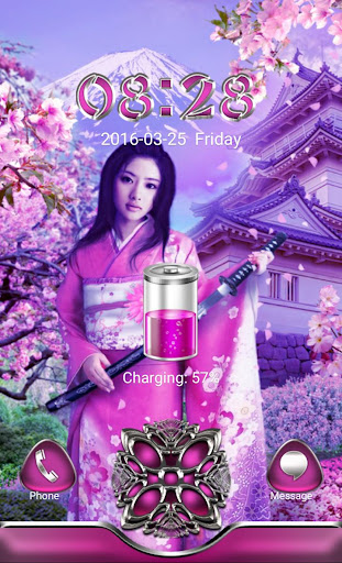 Asian Girl Go Locker theme Screen 2