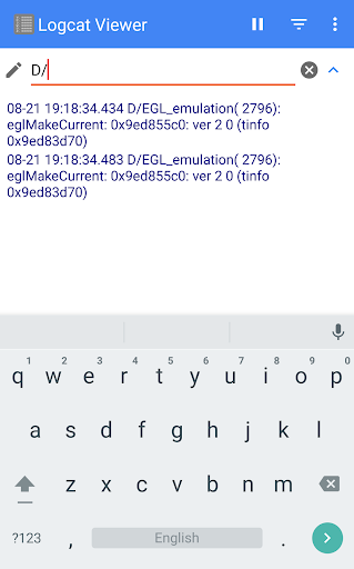 Logcat Viewer Screen 2