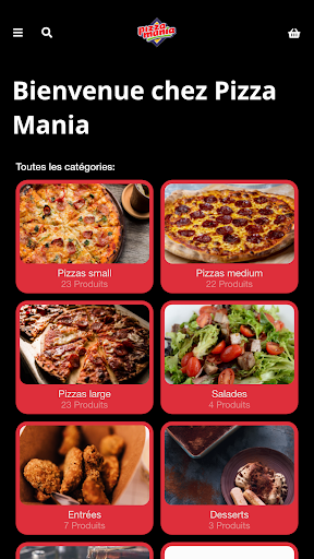 Android application Pizza Mania Brussels screenshort