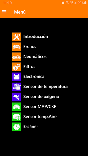 Android application Curso de mecánica de motos screenshort