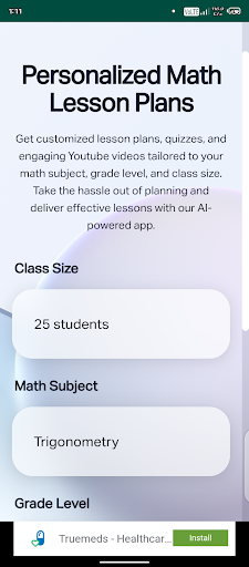 Android application Education AI screenshort