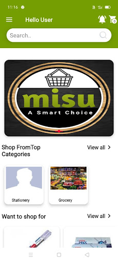 Android application misu screenshort