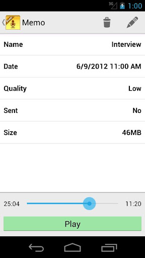 Audio Memos SE Screen 3