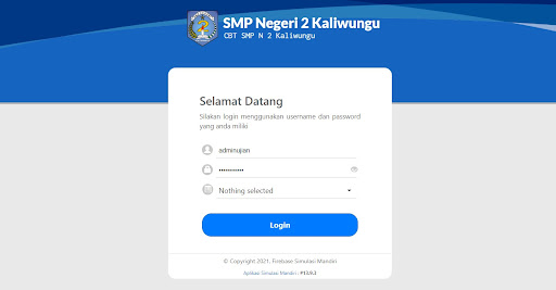 Exam Client SMP N 2 Kaliwungu Screen 3