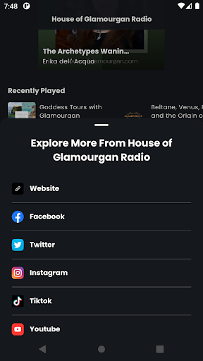 House of Glamourgan Radio Screen 3