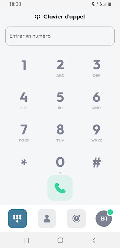 Android application Softphone ComMeeTT screenshort