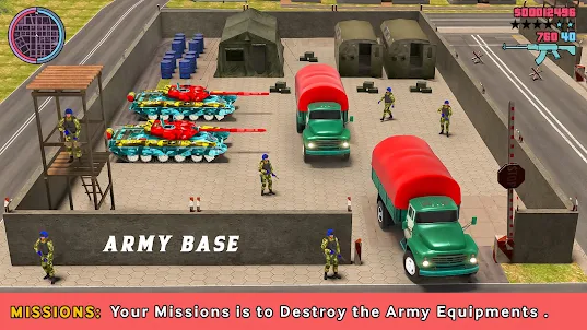 Army missile launcher Game 3d