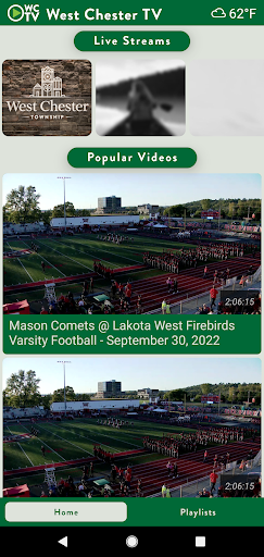 Android application West Chester TV screenshort
