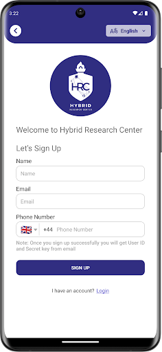 Hybrid Research Center Screen 3