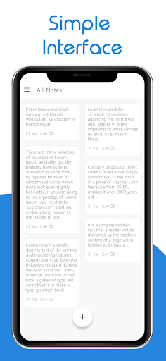 Android application NoteBook Lite screenshort