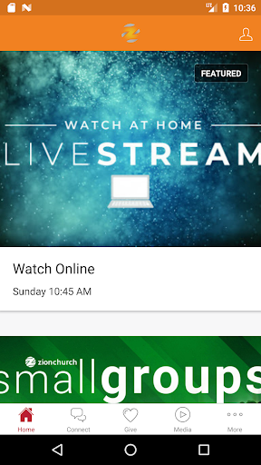 Android application Zion Church Mobile App screenshort