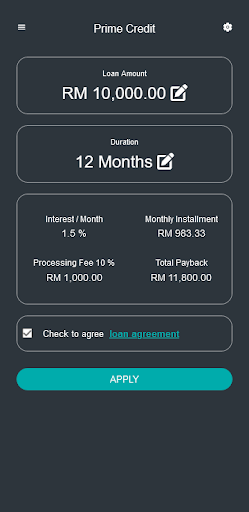 Prime Credit Screen 2