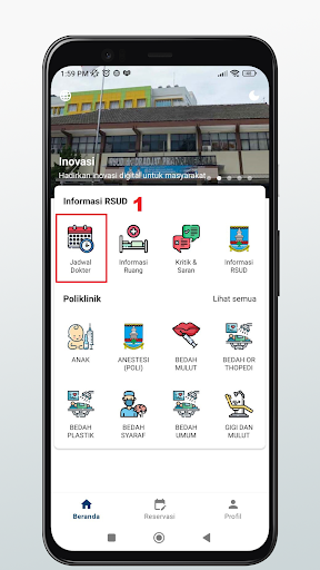 Reservasi RSDP KabSerang Screen 2