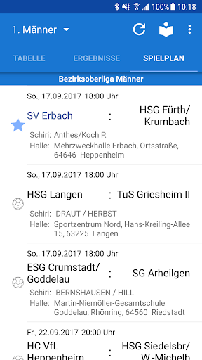 SV Erbach Handball Screen 2