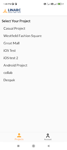 Android application Linarc Task screenshort