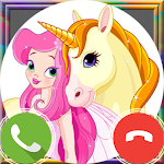 Cover Image of Télécharger Fake Call - Unicorn & Princess  APK