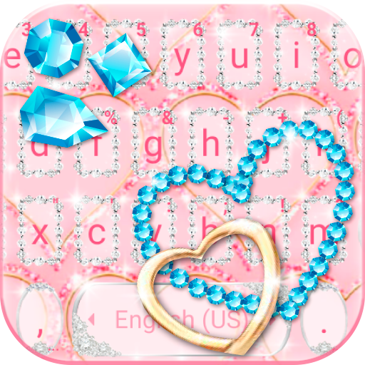 Girly Pink Heart Keyboard Theme